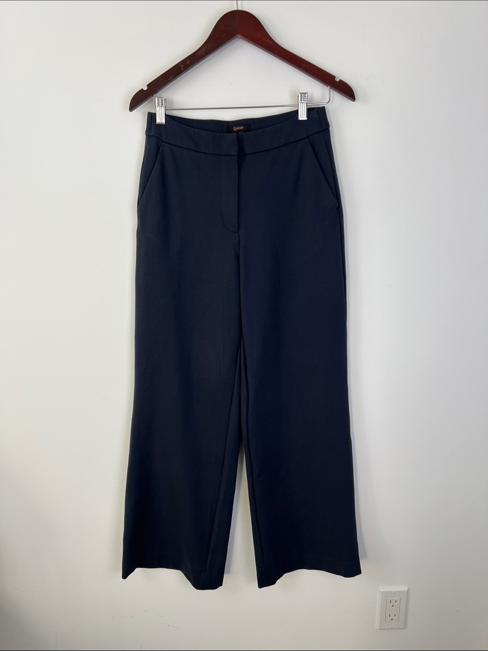 Wide Leg Navy Pants